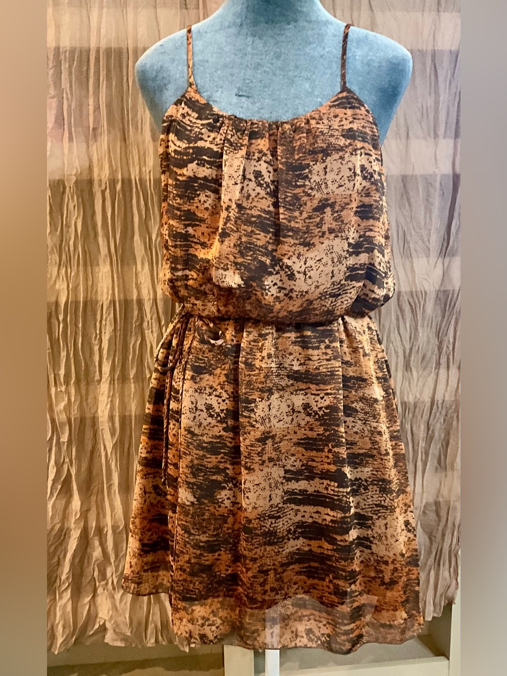 FINAL TOUCH MIDI DROP WAIST SUNDRESS. SIZE M